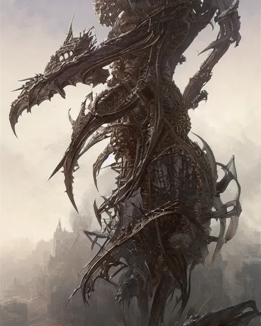 Image similar to The last enemy that shall be destroyed is death, artwork by artgerm, scifi, D&D, extraordinary phenomenon, fantasy, intricately detailed, elegant, digital painting, smooth, sharp focus, art by Greg Rutkowski, art by Ruth Asawa, art by Ted Nasmith, art by H.R. Giger