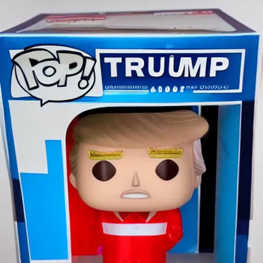 Prompt: Donald Trump as a Pop Funko figure