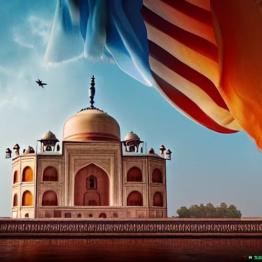 Prompt: independence day india, fractal art, octane render, 8 k, realistic fine art