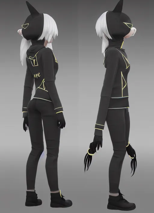 Image similar to vrchat, secondlife, imvu, 3 d model of a girl in a pikachu hoodie, hq render, detailed textures, artstationhd, booth. pm, highly detailed attributes and atmosphere, dim volumetric cinematic lighting, hd, unity unreal engine