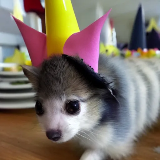 Image similar to pichu wearing a birthday hat