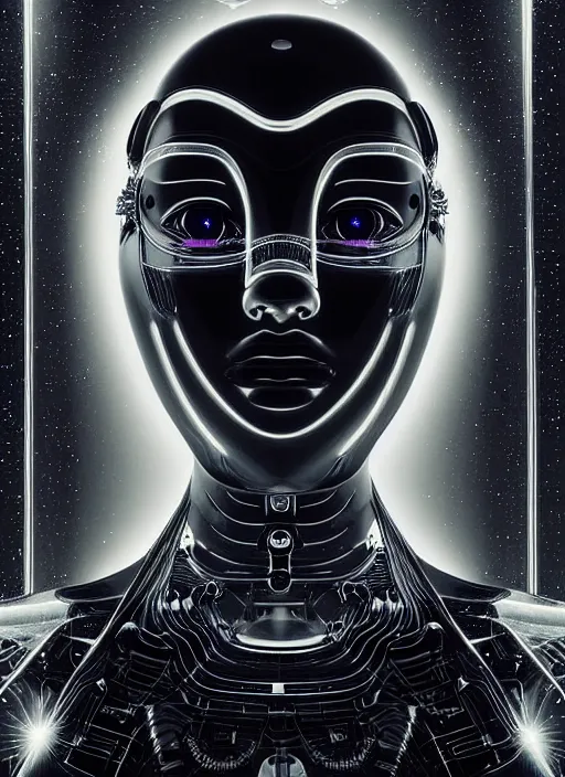 Image similar to a beautiful young female futuristic robot profile face photo, daguerrotype, closeup - view, f / 2. 8, low contrast, 1 6 k, beautiful lighting, reflective, insanely detailed and intricate, hypermaximalist, elegant, ornate, hyper realistic, super detailed, surreal dreamy poetic