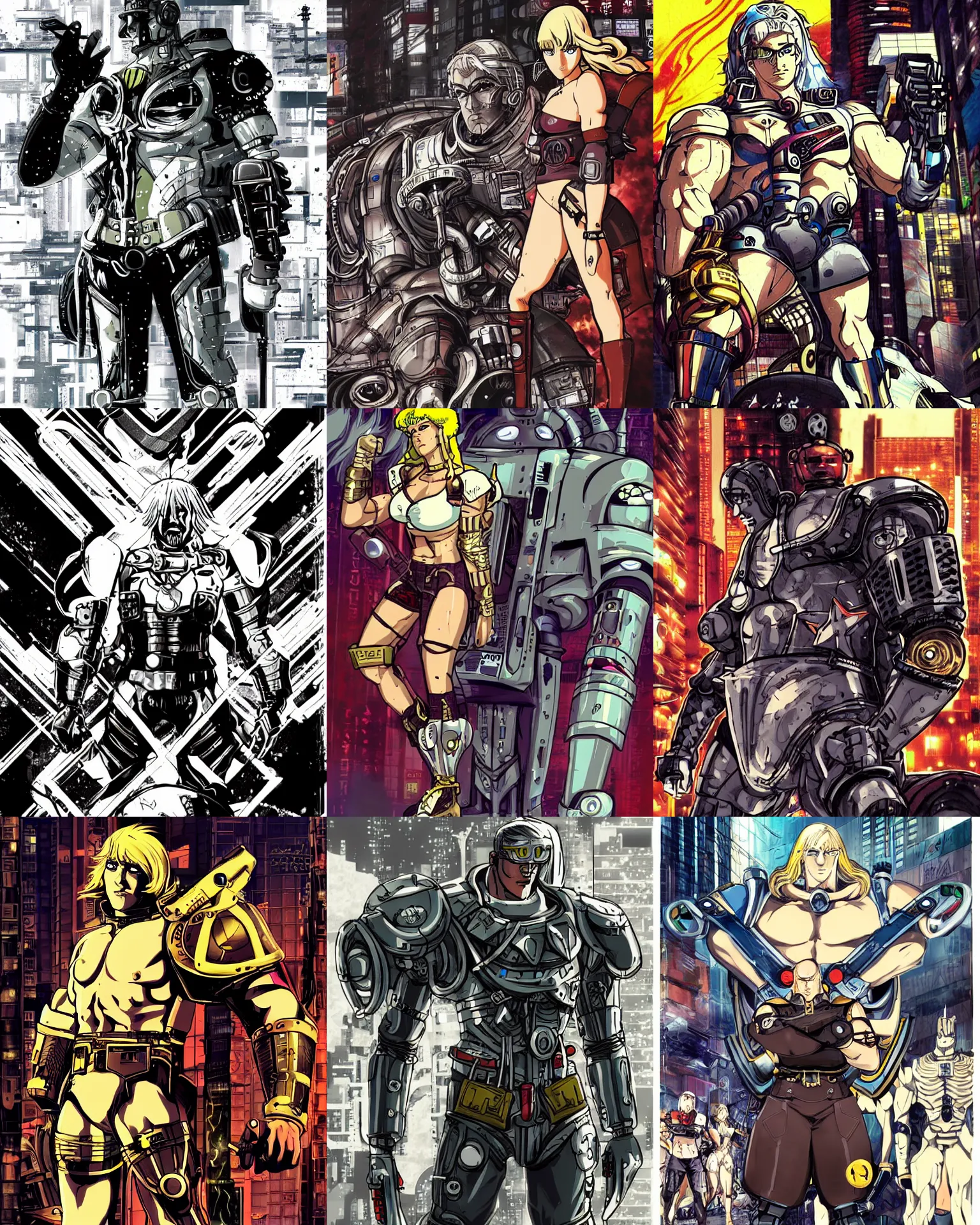 Prompt: cyborg viking. cyberpunk art. concept art. anime art. futuristic norse.