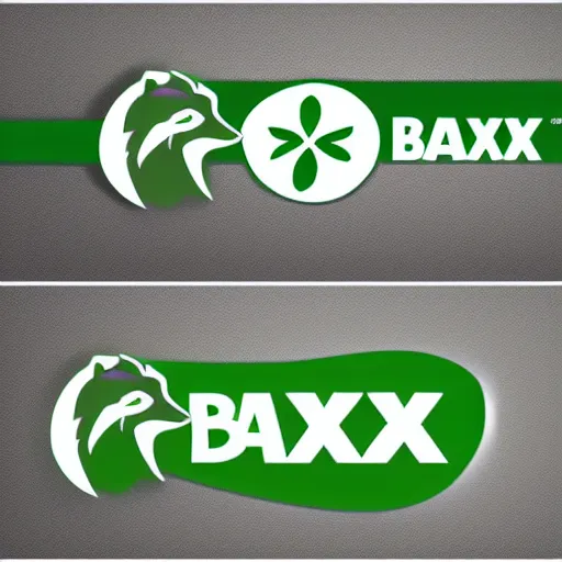 Image similar to green and white modern logo for a bank that has a fox mascot