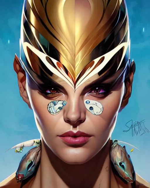 Prompt: artgerm, joshua middleton and sandra chevrier comic cover art, headshot male lizard person, symmetrical eyes, scales, beautiful, rim lighting, vivid colors