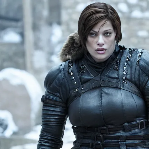 Prompt: A still of Ashley Graham from Resident Evil 4 in Game of Thrones (2011)