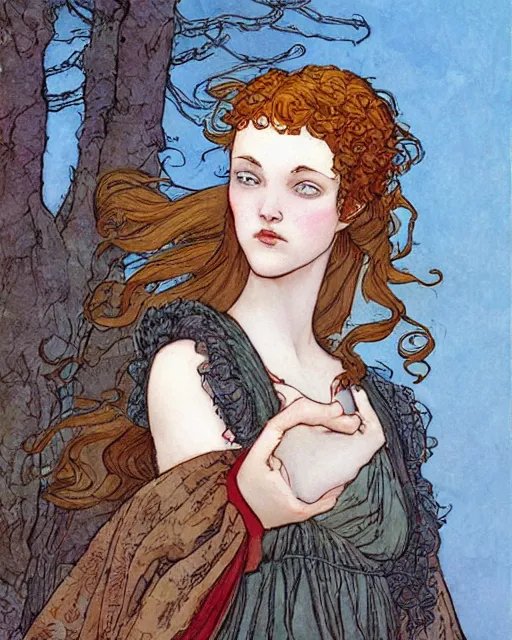 Image similar to http://www.rleveille.com/uploads/8/3/1/7/8317777/682548_orig.jpg girl painted by Rebecca guay