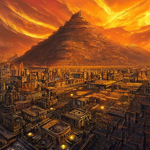 Image similar to the golden city of the gods by killian eng