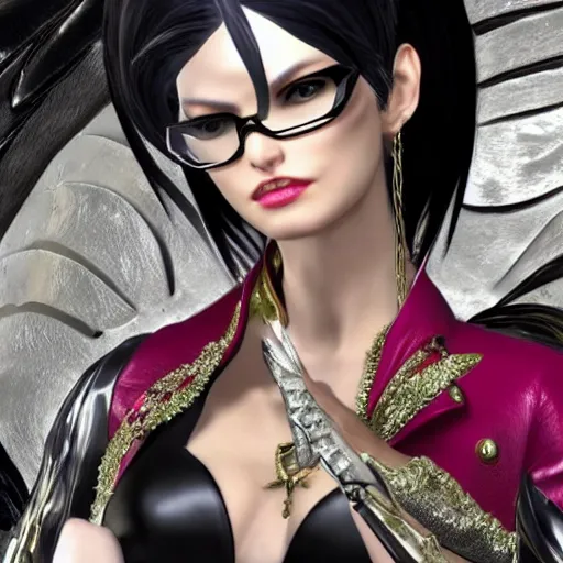 Image similar to Bayonetta looking gorgeous amazing level of detail 8k resolution hyperdetailed photorealism