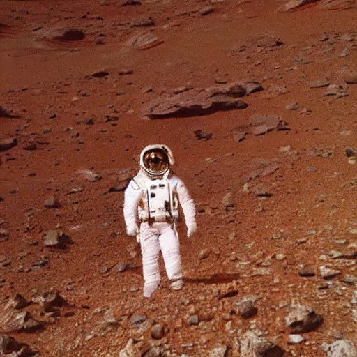 Image similar to extremely detailed photo of carl sagan in mars, detailed face