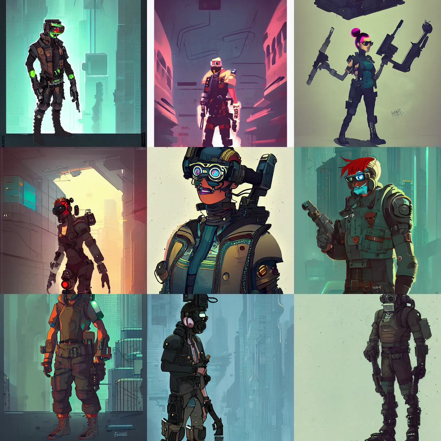 Prompt: cyberpunk mercenary by cory loftis