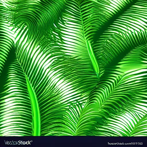 Prompt: gold emerald palm leaves vector background, 8 k ultra resolution