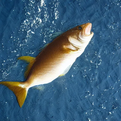 Prompt: photo of a fish in the ocean that looks like a horse