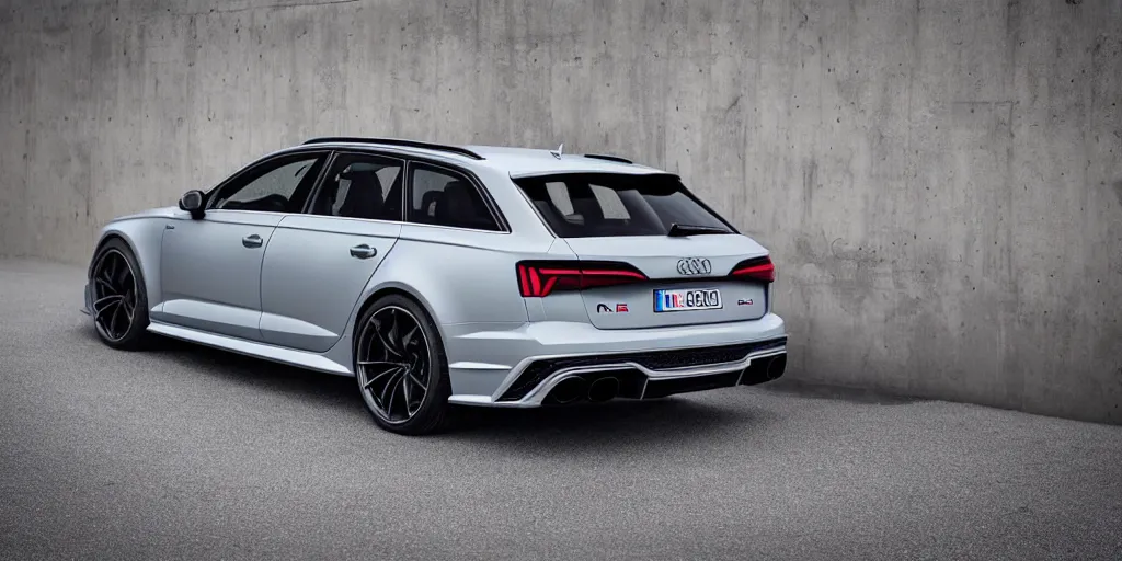Prompt: “2022 Audi RS6 Sedan, nardo grey, 8k, ultra realistic, high detail”