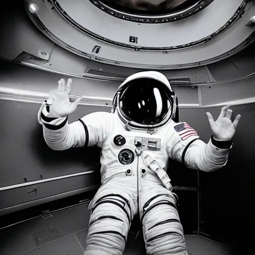 Image similar to an astronaut playing solitaire and winning in an academy, 3 5 mm photograph