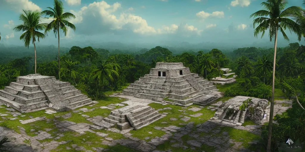 Prompt: palenque, ancient mayan city, unreal 5, hyperrealistic, realistic, photorealistic, dynamic lighting, highly detailed, cinematic landscape, studio landscape, studio lighting