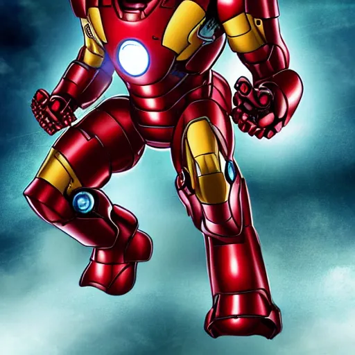 Image similar to ironman and his kid brother ironoxideman