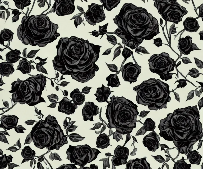 Prompt: black roses