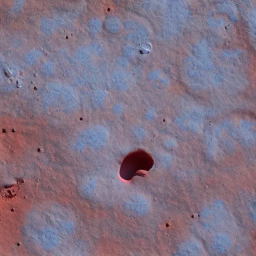 Image similar to painting of cat paw imprint on a mars surface, style of greg rutkowski