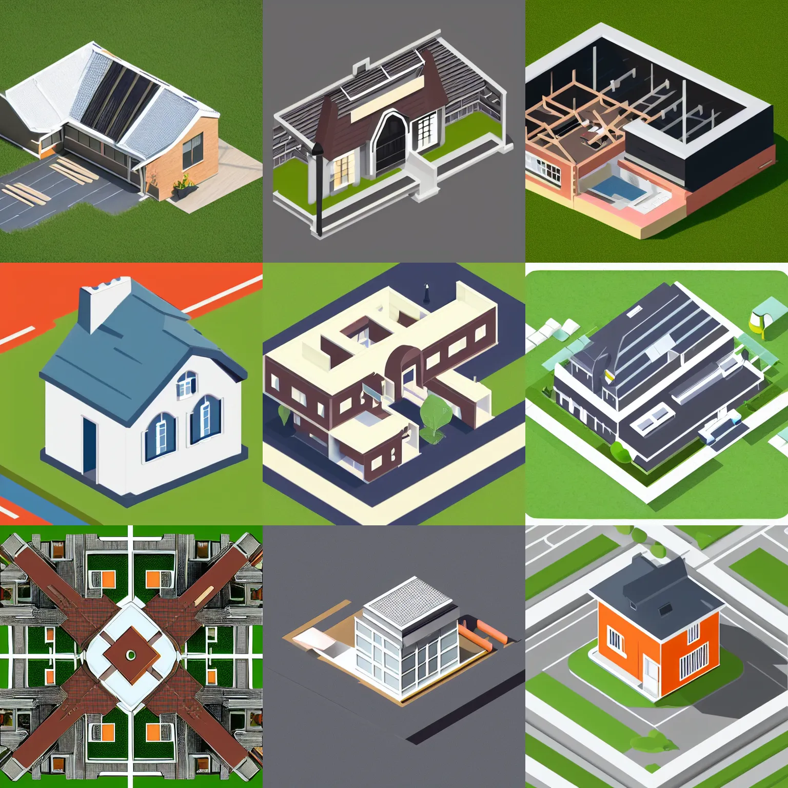 Prompt: webdesign icon for dutch roof house, isometric