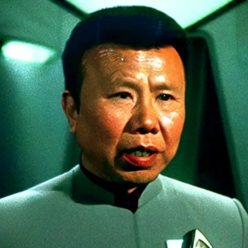 Image similar to A still of Pol Pot in Star Trek