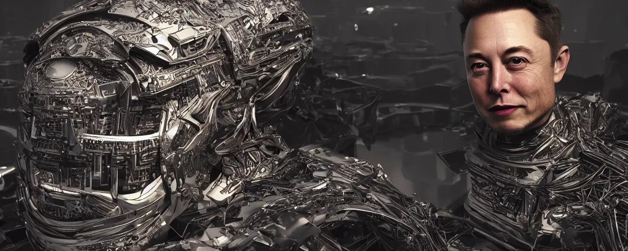 Prompt: dj elon musk, 4 k, intricate detailed, jaw dropping, gorgeous, surreal, octane render