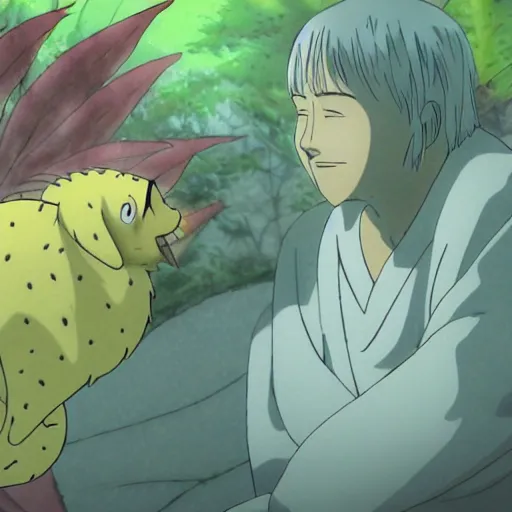 Image similar to jinko showing a new mushi, mushishi