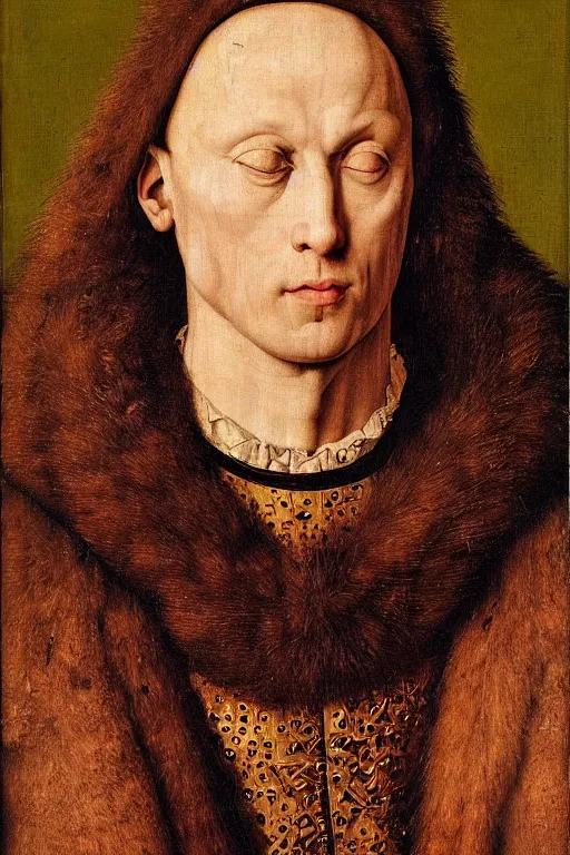 Image similar to renaissance 1 6 0 0 portrait of dwyane the rock, oil painting by jan van eyck, northern renaissance art, oil on canvas, wet - on - wet technique, realistic, expressive emotions, intricate textures, illusionistic detail