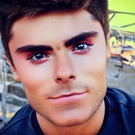 Prompt: “a realistic detailed photo of a guy who is an attractive humanoid who is half robot and half humanoid, who is a male android, Zac Efron, shiny skin, clear eyes”