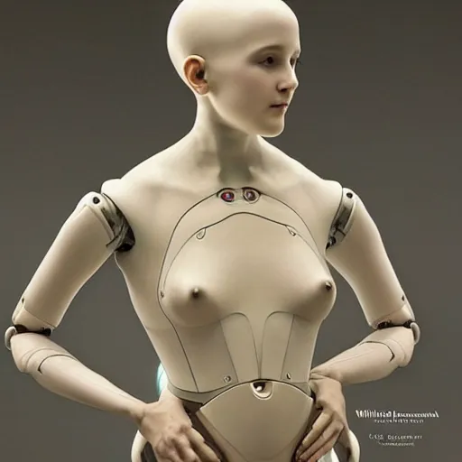 Image similar to humanoid robot from ex machina, by william bouguereau and alphonse mucha, intricate, elegant, symmetry