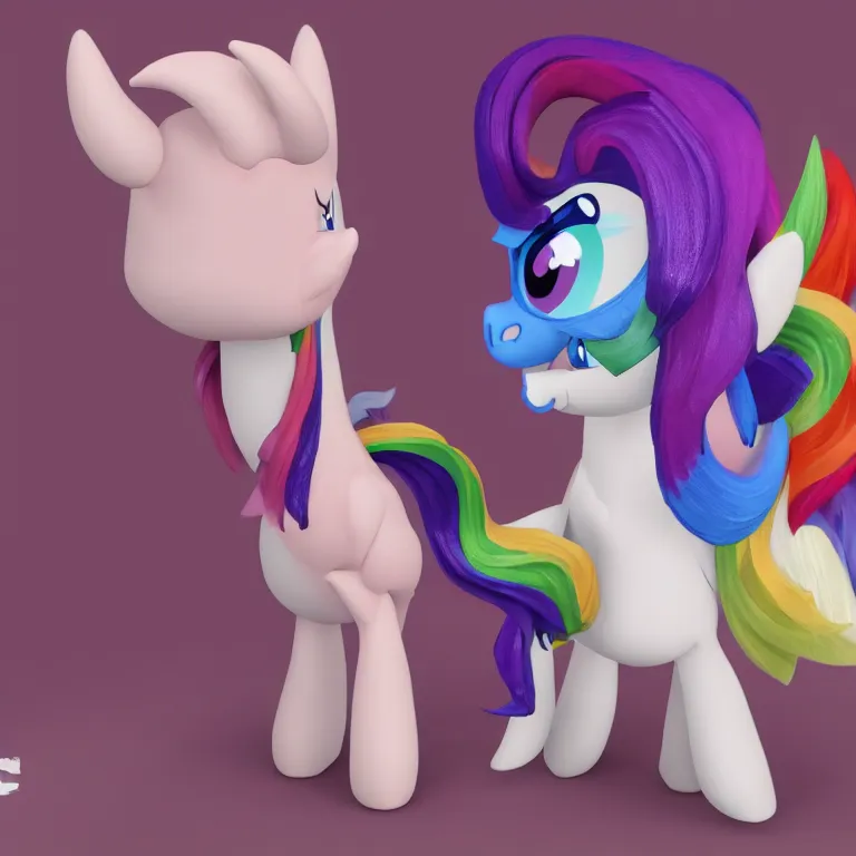 Image similar to jordan peterson as a my little pony character, adorable and friendly, 3d render, unreal engine