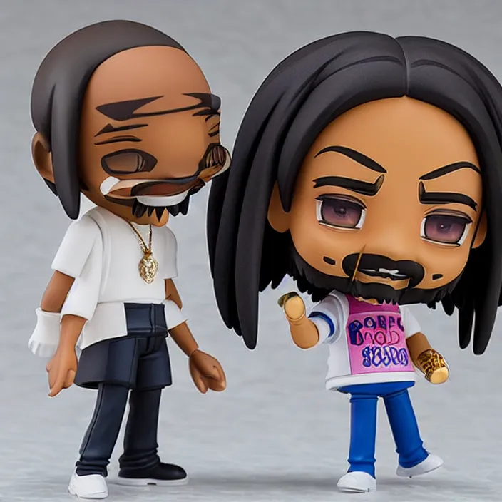Prompt: Snoop Dogg, An anime nendoroid of Snoop Dogg, figurine, detailed product photo
