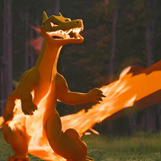 Prompt: national geographic professional photo of charizard in the wild, award winning