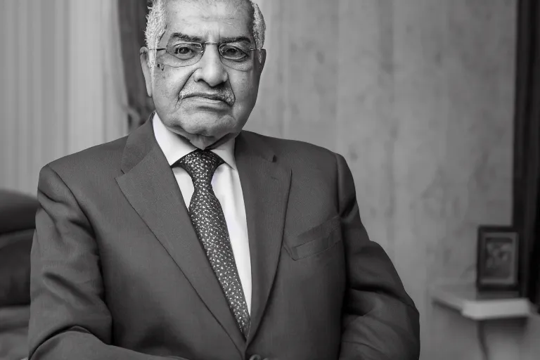 Prompt: portrait of president hosni moubarak, sigma 2 4 mm f / 8