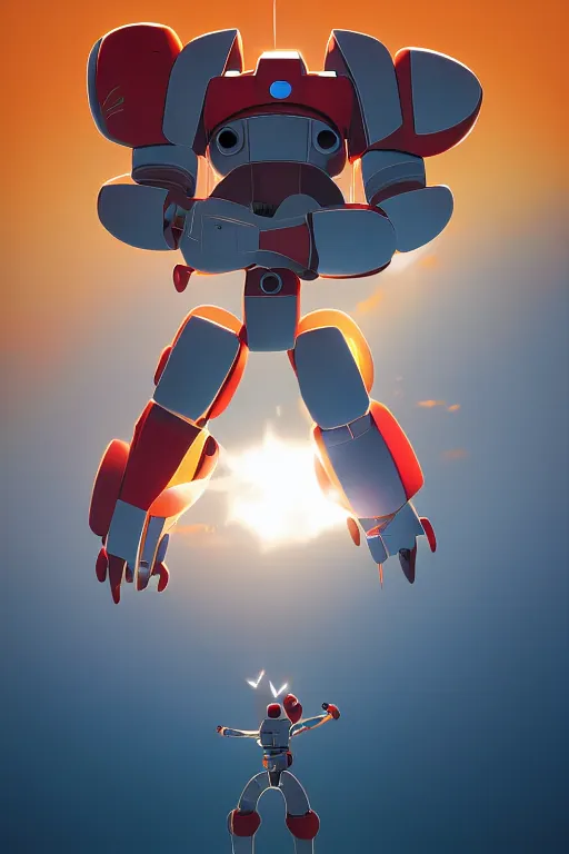 Image similar to metabots medabots medarotto medarot robot minimalist comics, behance hd by jesper ejsing, by rhads, makoto shinkai and lois van baarle, ilya kuvshinov, rossdraws global illumination ray tracing hdr radiating a glowing aura