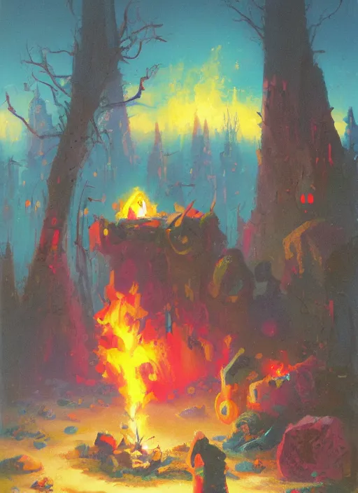 Image similar to camp fire by paul lehr