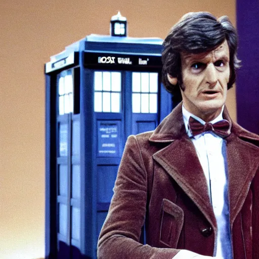 Prompt: the doctor, still from an episode of doctor who, 1 9 7 8