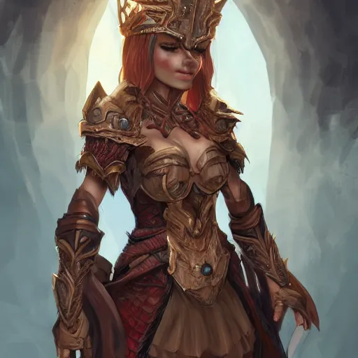 Image similar to beautiful earthen sorceress wearing wooden armor full body, trending on artstation, ultra fine detailed, hyper detailed, hd, concept art, digital painting