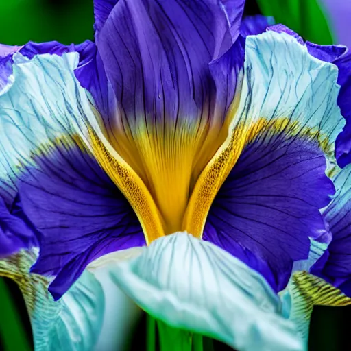 Prompt: macro photo of an iris