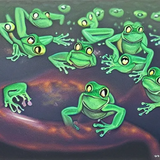 Image similar to frogs ribbiting into the abyss