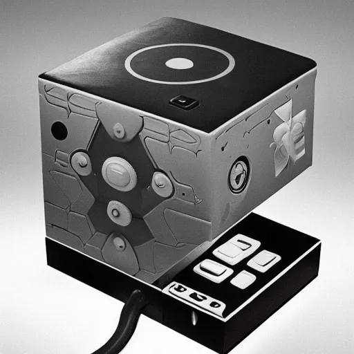 Prompt: nintendo gamecube console by salvador dali