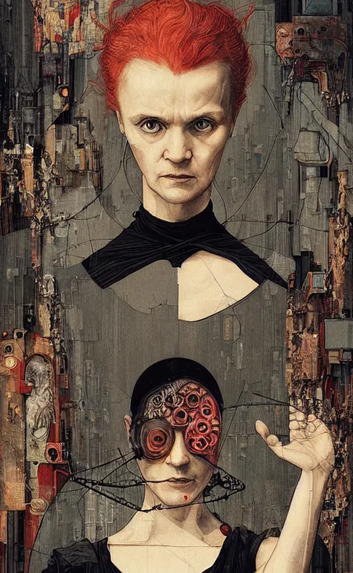 Image similar to marie curie, eun emerging from renaissance italy into a cyberpunk mutiversal realm by conrad roset, nicola samuri, dino valls, m. w. kaluta, jakub rebelka, rule of thirds, seductive look, beautiful