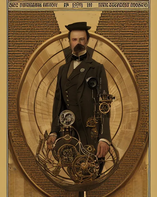 Prompt: epic portrait of victorian man scientist, steampunk, highly detailed, intricate details, symmetry, golden ratio, hyperrealistic, photorealistic, by rutkowski and beeple