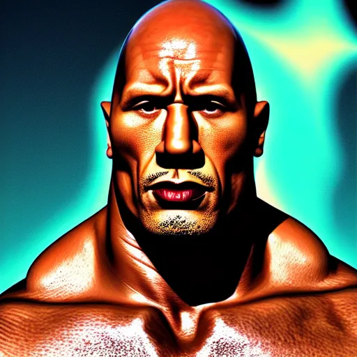 Image similar to nuclear bomb explosion that looks like the face of dwayne johnson, national geographic photo, 8 k, ultra detailed