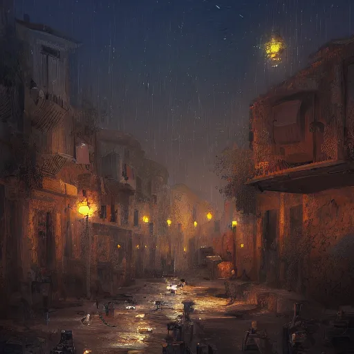 Image similar to a landscape of Jaffa at night, with skulls, gestalt effect, digital art, trending on artstation.