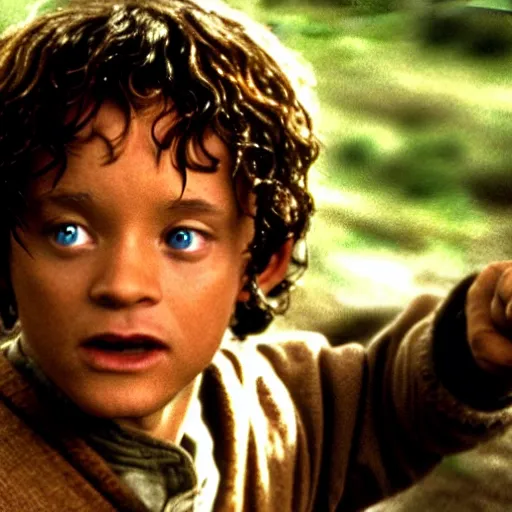 Prompt: will smith playing bilbo baggins in lord of the rings