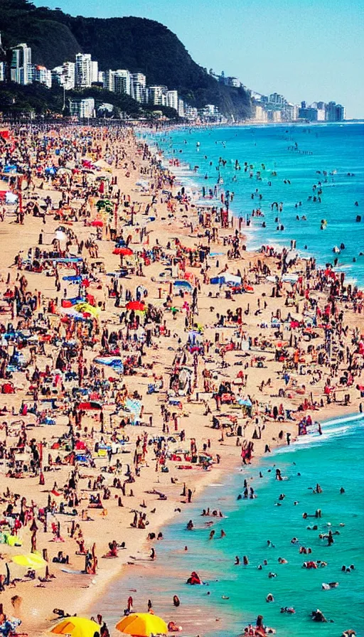 Image similar to instagram photo of a sunny day on copacabana beach