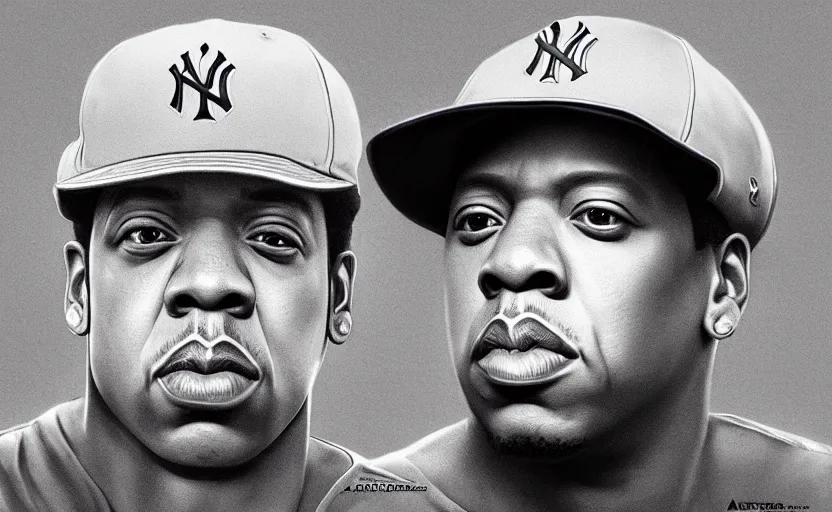 portrait of jay - z wearing a yankee baseball hat, | Stable Diffusion |  OpenArt