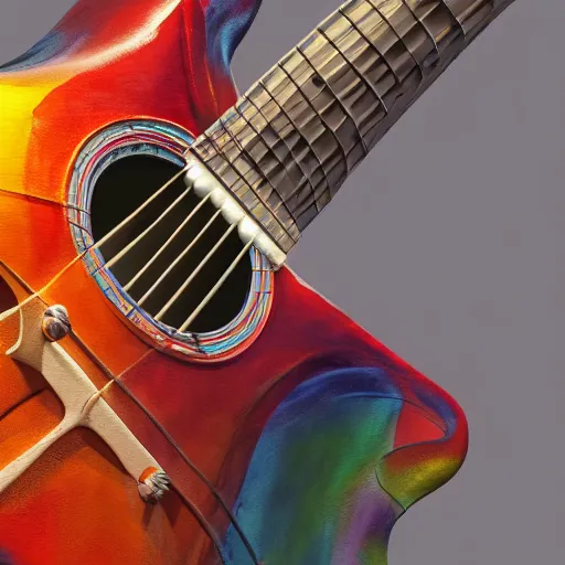 Prompt: a beautiful hyperrealistic 3D render of a sculpture of a rabbit is playing the guitar displayed in an art gallery, by jeff koons, sculpture, unreal engine, octane render, octane Redner, 3D, brilliantly coloured, intricate, trending on artstation, HDR, polished, ray tracing, 8k