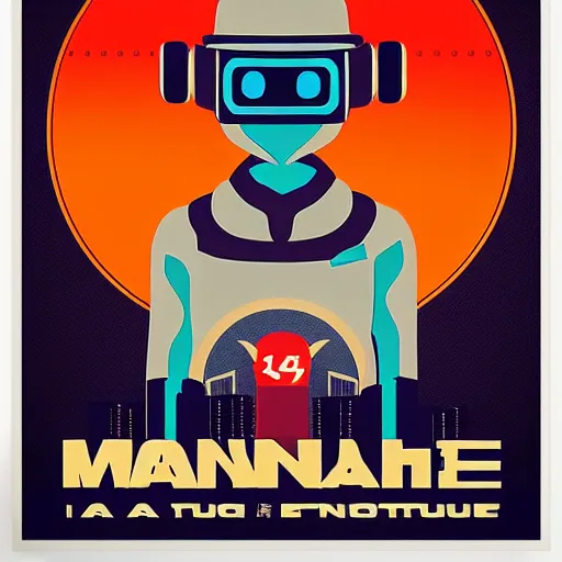 Image similar to a retro futuristic poster design by wang 2 mu,